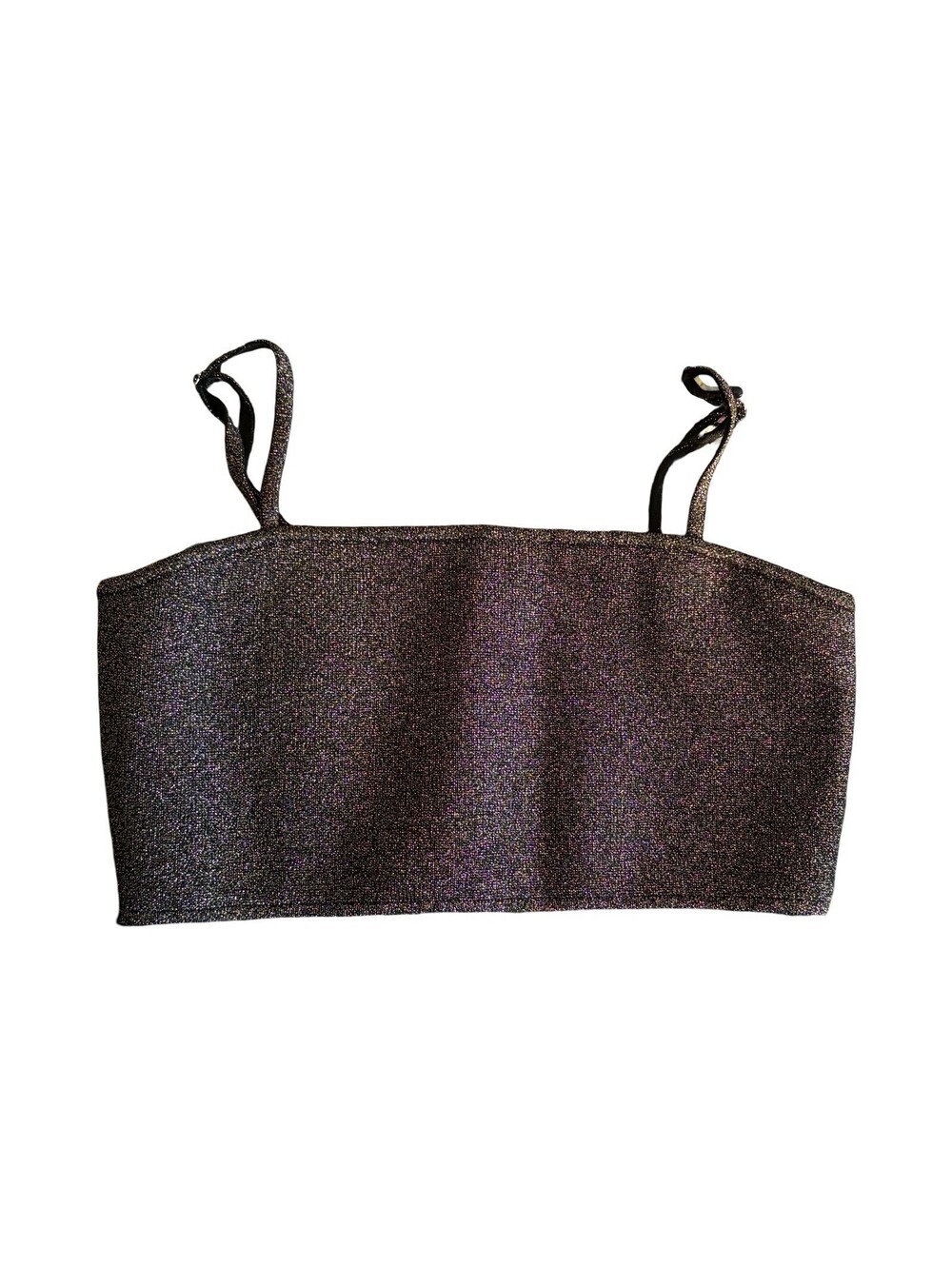 A.L.C. Ali Metallic Bronze Crop Top Casual Size Small S Brown Gold Spaghetti